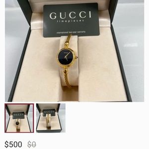 2) womens bangle gucci gold watches